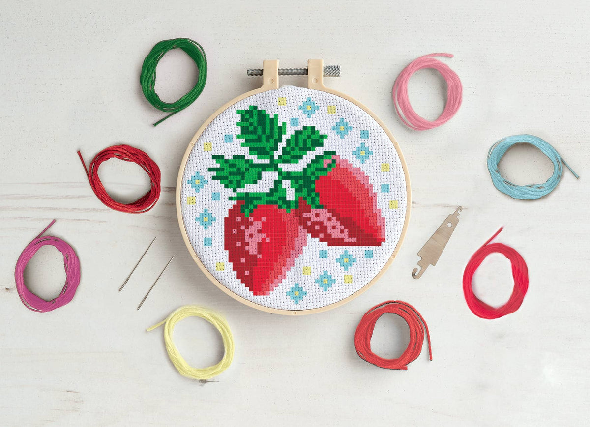Cross Stitch Kit - Strawberries