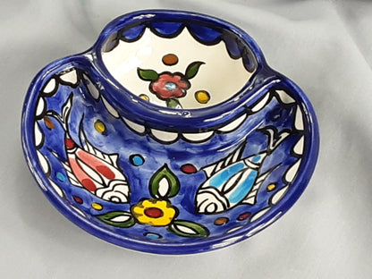 Handmade Ceramic Olives and Seeds Dish