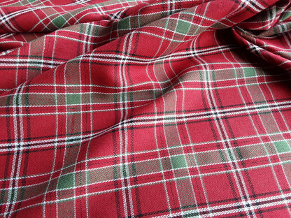 Brushed Cotton Tartan /Red&Green