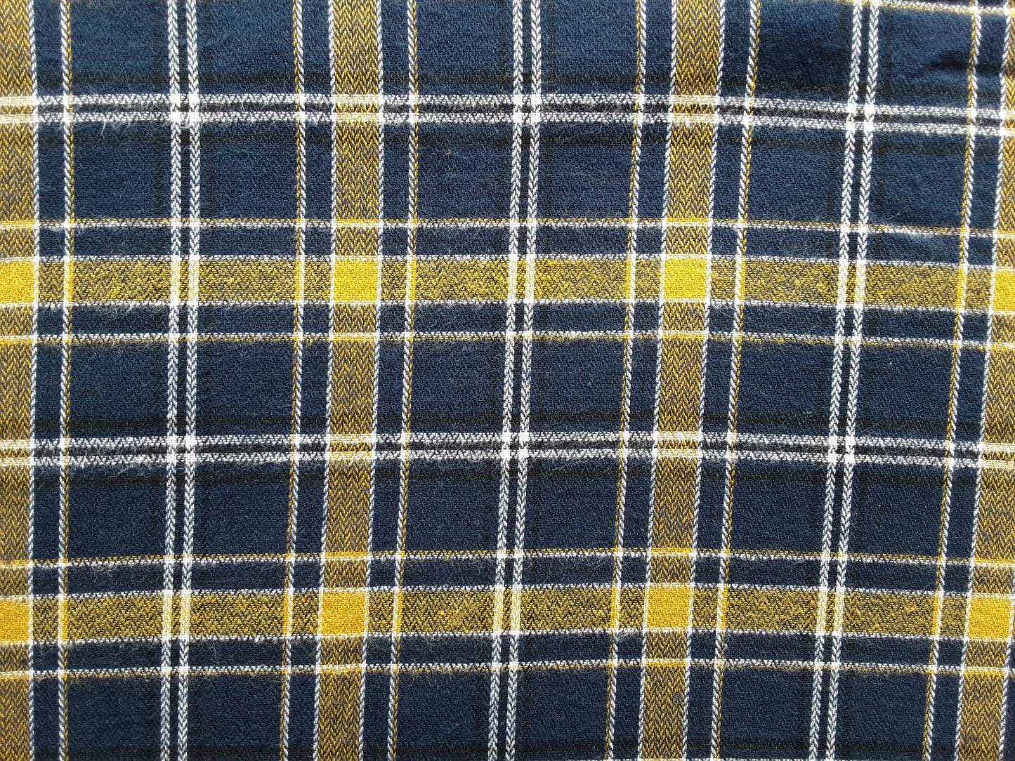 Brushed Cotton Tartan/ Navy&Yellow