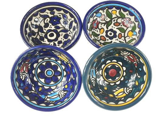 Handmade Palestinian Ceramic - Deep Bowl 9.5cm