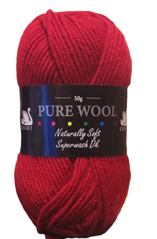 Pure Wool DK / Cranberry