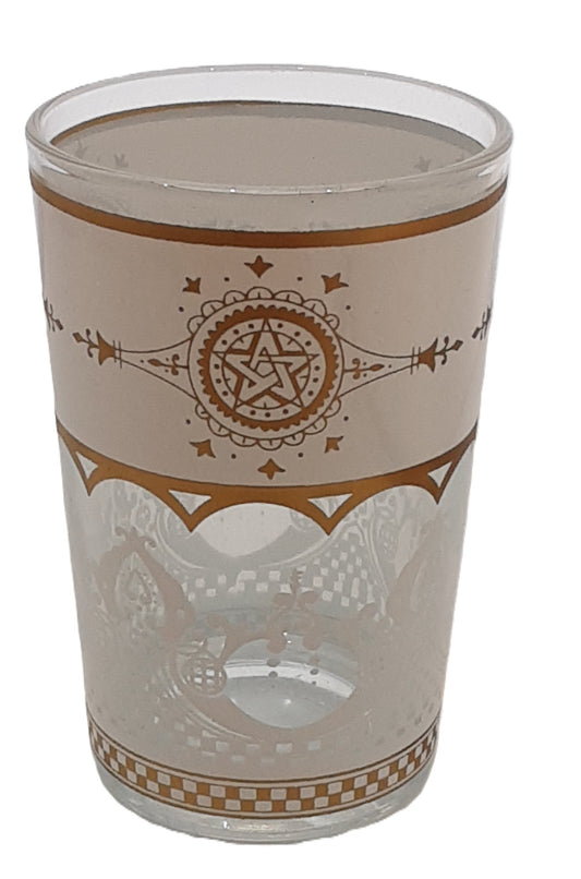Moroccan Tea Glasses Painted and Decorated by Hand Pack of 6