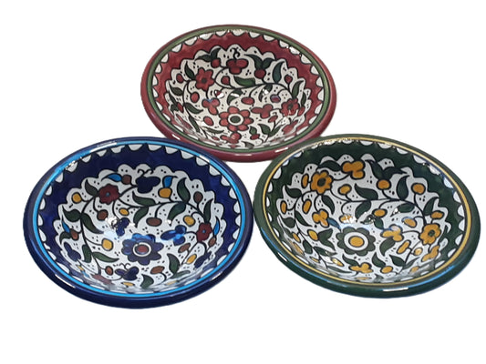 Handmade Palestinian Dish 17cm ( Hummus Dish)