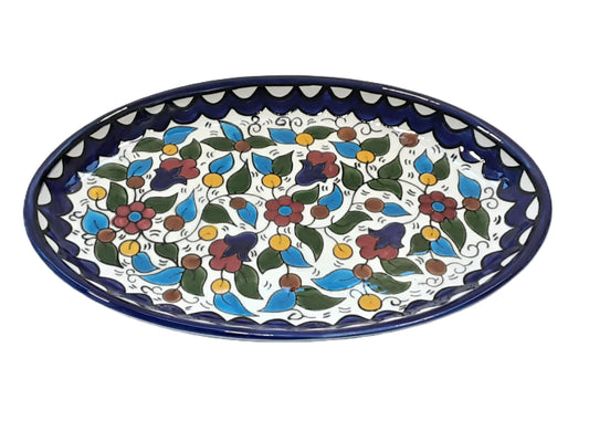 Handmade Palestinian  Oval Dish