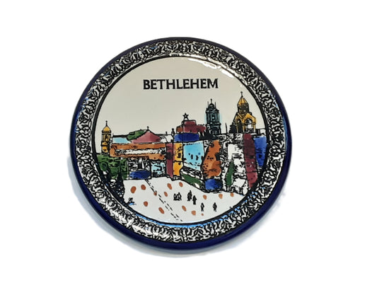 Handmade ceramic Coaster- Bethlehem Design