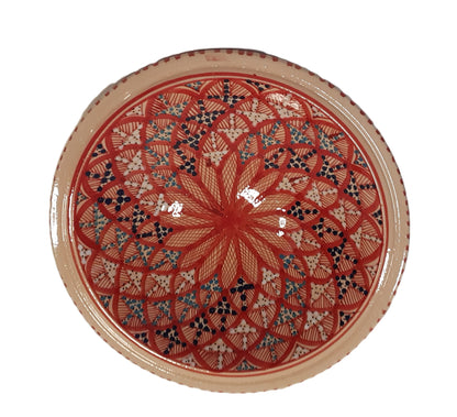Hand-Painted Tunisian Ceramic Serving Bowl