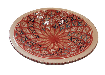 Hand-Painted Tunisian Ceramic Serving Bowl