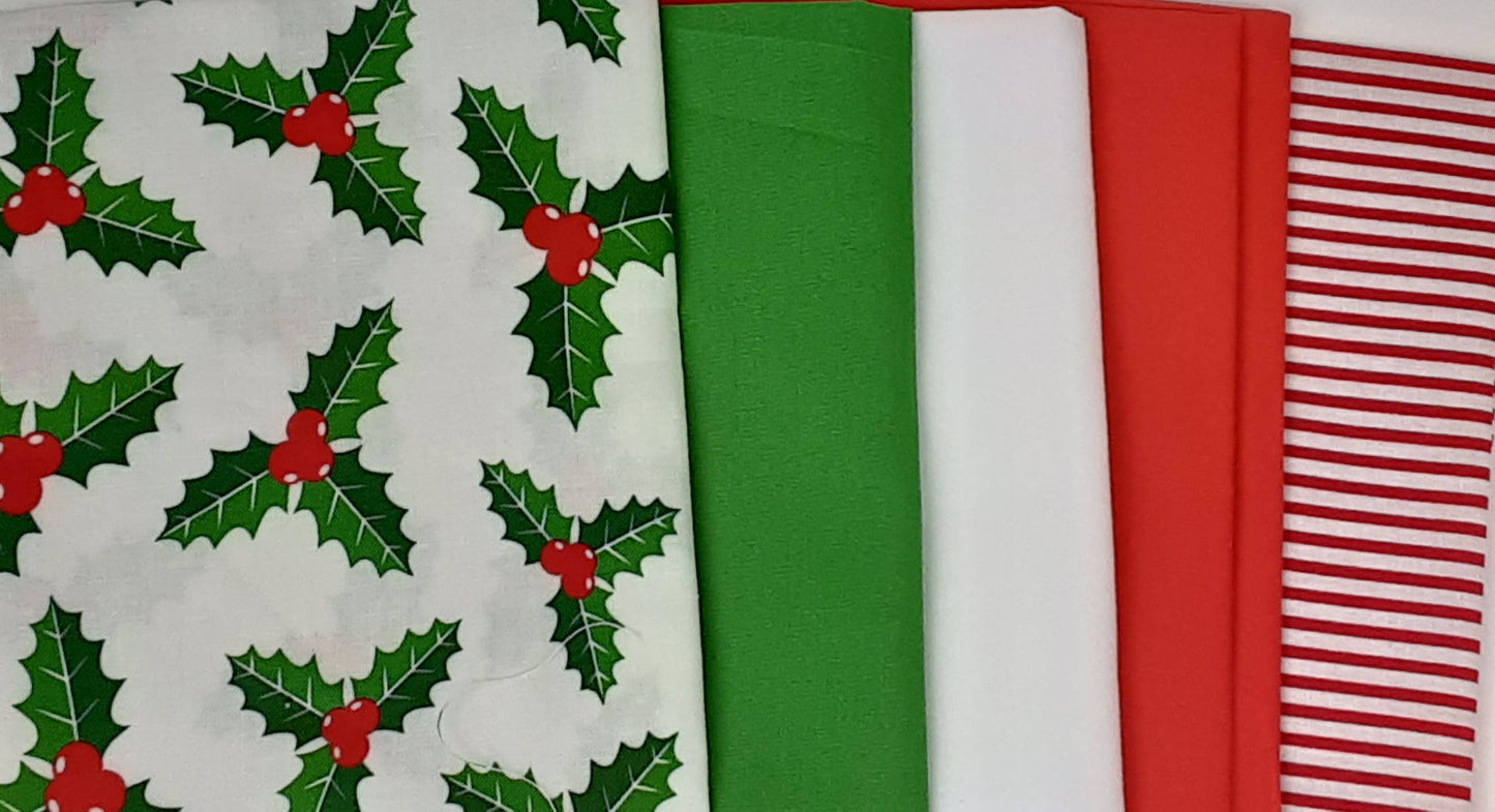 Fat Quarters: Christmas Classic: Bundle of 5