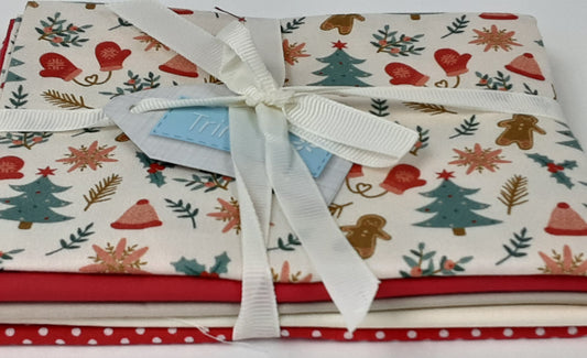 Fat Quarters: Gingerbread: Bundle of 5