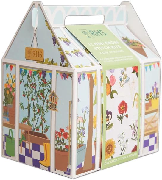 Rhs Mini Cross Stitch Kits, 12 Months of Cross Stitch
