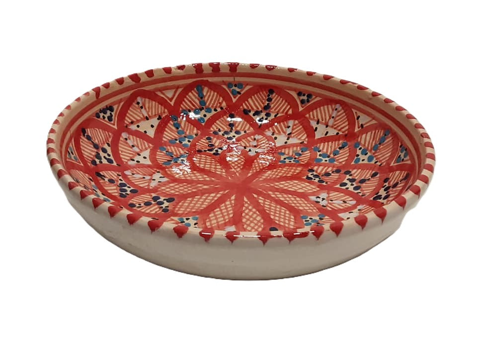 Hand-Painted Tunisian Ceramic Serving Dish