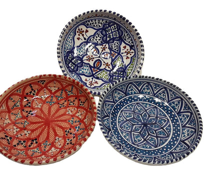 Hand-Painted Tunisian Ceramic Serving Dish