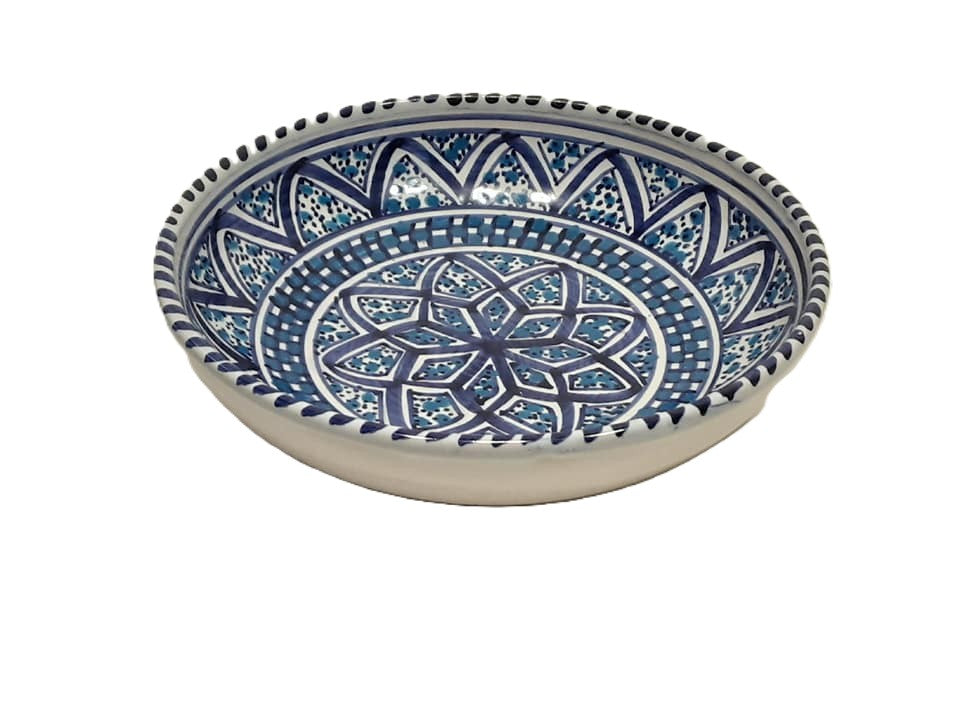 Hand-Painted Tunisian Ceramic Serving Dish
