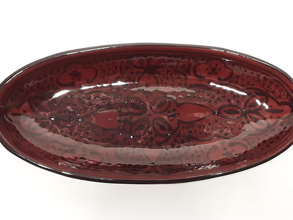 Handmade Tunisian  Large Oval Ceramic Dish