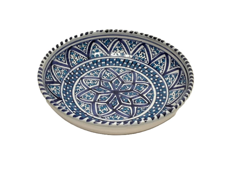 Hand-Painted Tunisian Ceramic Serving Dish