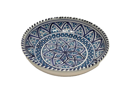 Hand-Painted Tunisian Ceramic Serving Dish