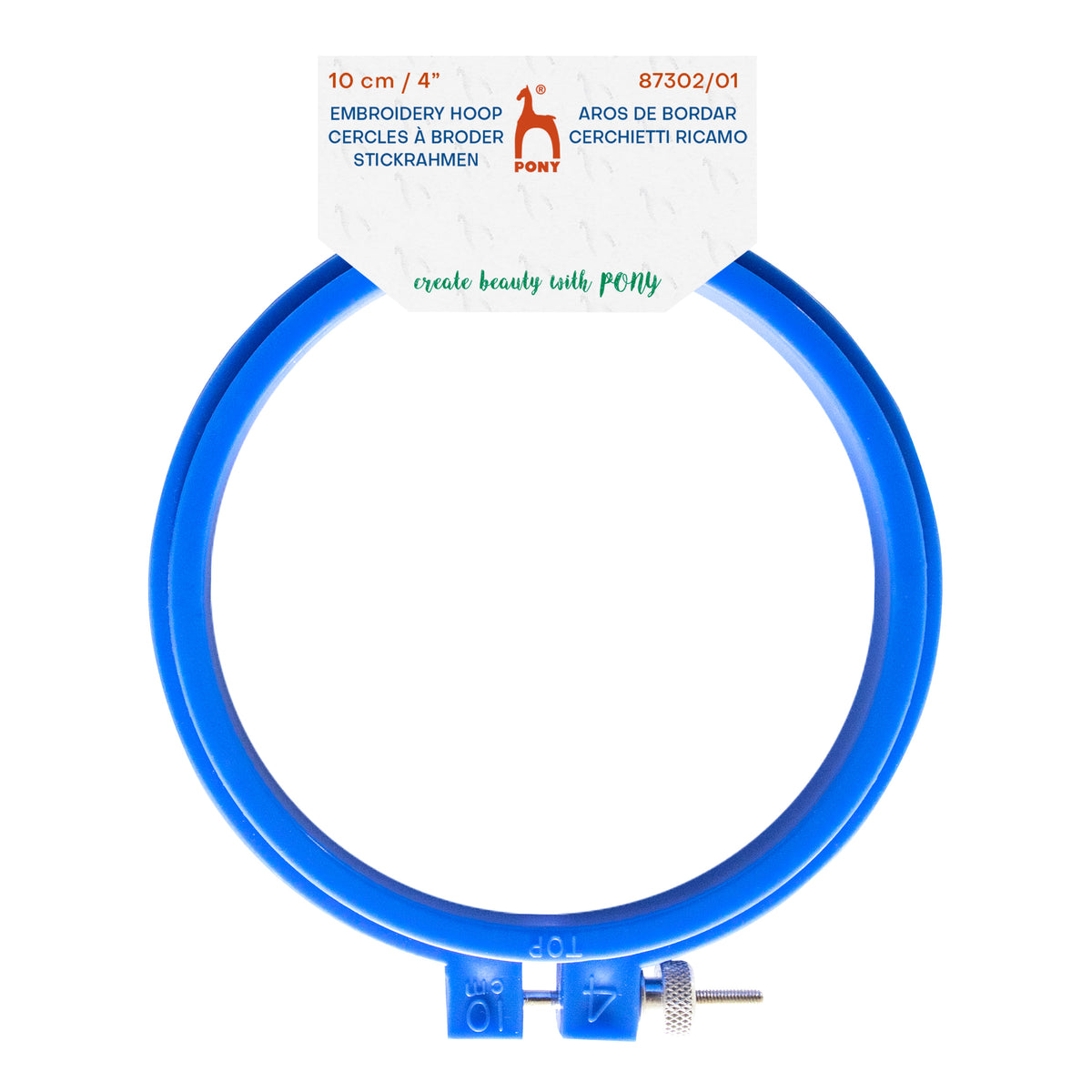 Hoop: Embroidery: 10cm or 3.9in: Blue