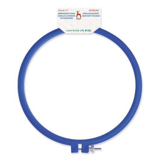 Hoop: Embroidery: 18cm or 7.1in: Blue