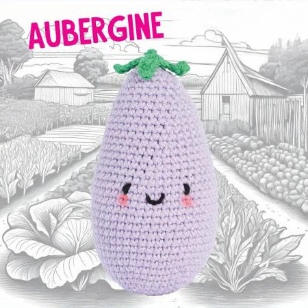 Knitty Critters - Pouch Pals - Fruit & Veg - Aubergine