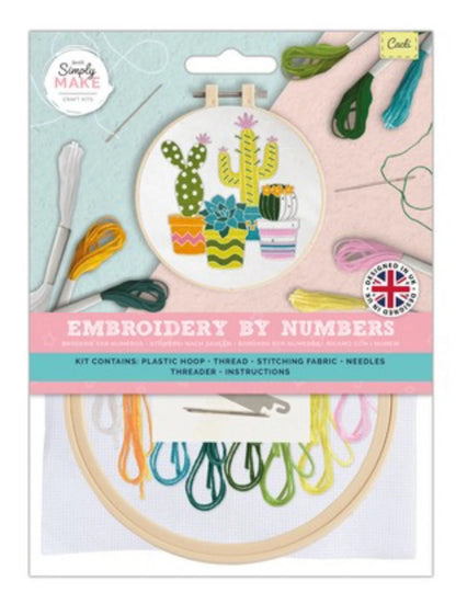 Embroidery By Numbers Cacti Craft Stitch Kit