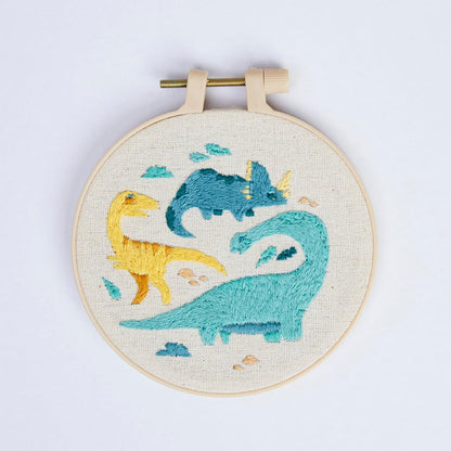 Embroidery By Numbers Dinosaurs Craft Kit