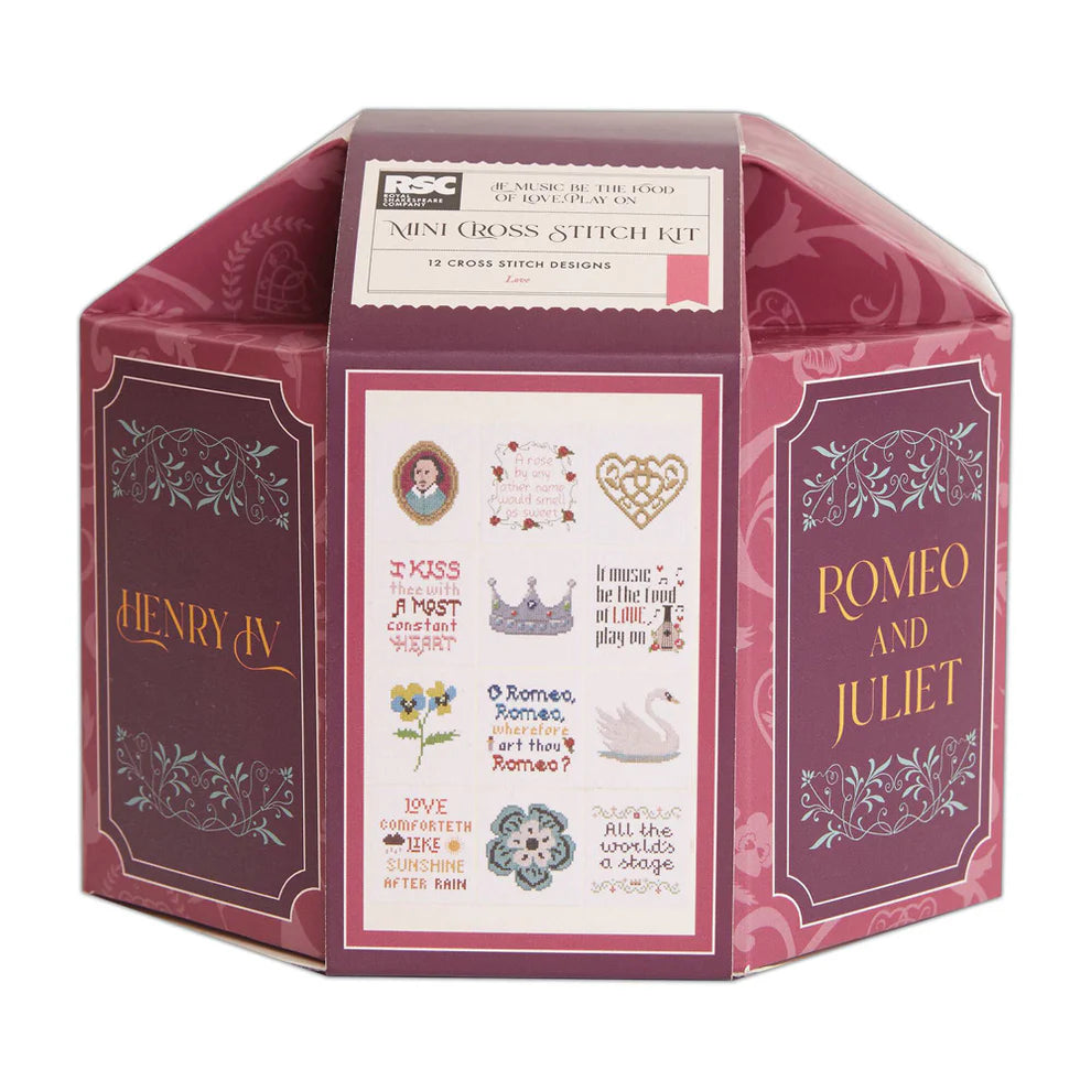 Royal Shakespeare Company 12 Mini Cross Stitch Kit, Love
