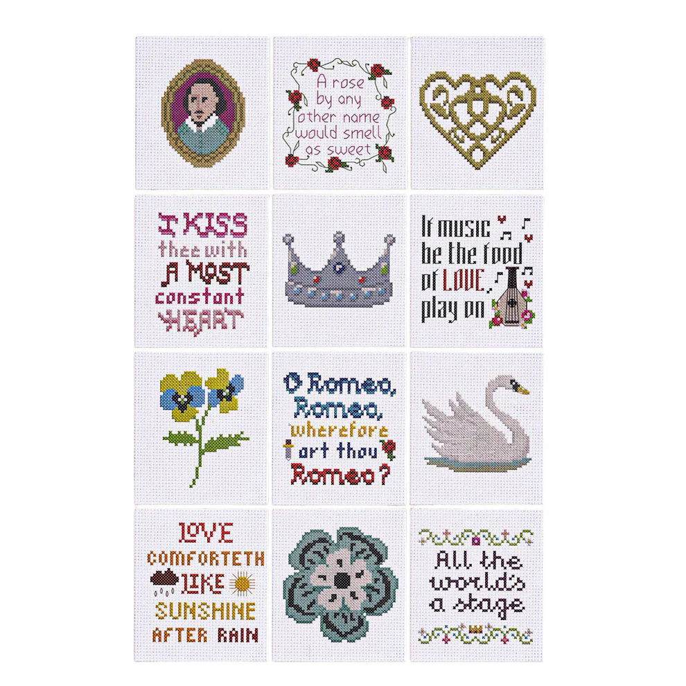 Royal Shakespeare Company 12 Mini Cross Stitch Kit, Love