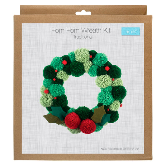 Pom Pom Wreath Kit: Green