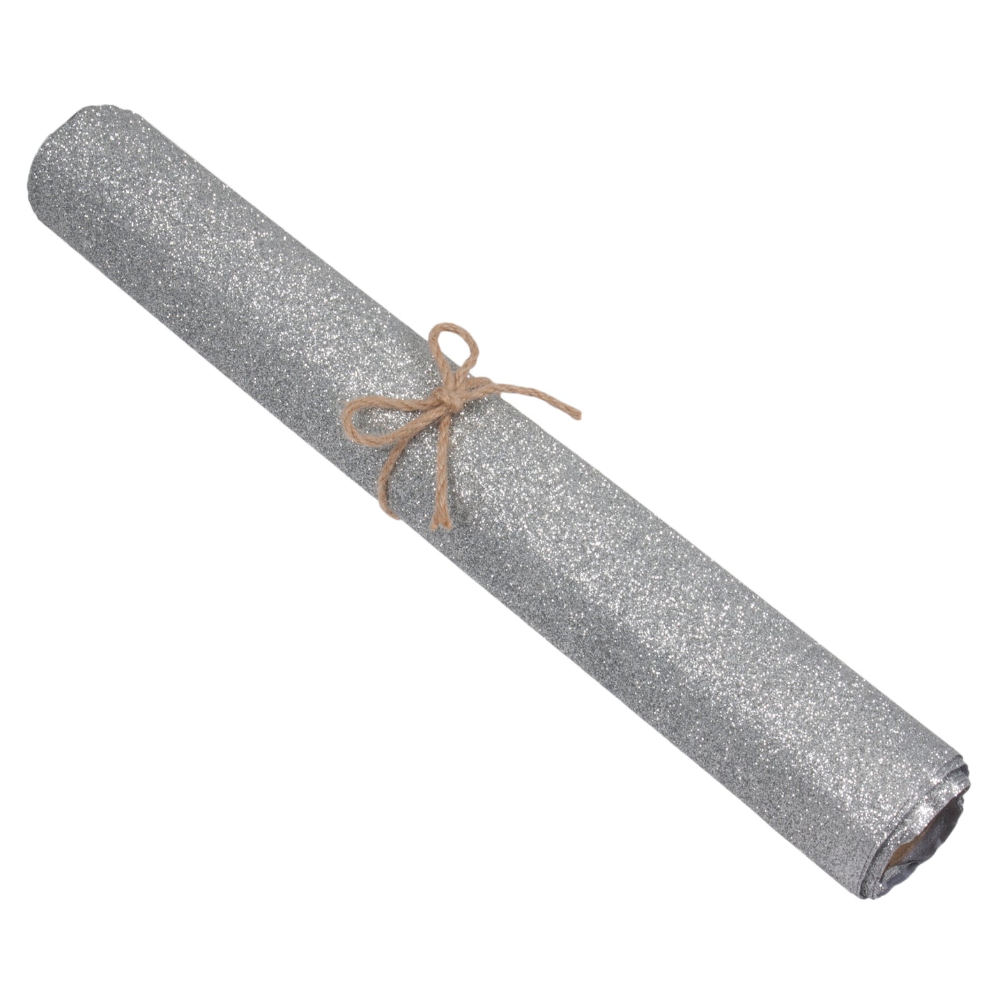 Glitter Fabric Roll: 2m x 40cm Silver
