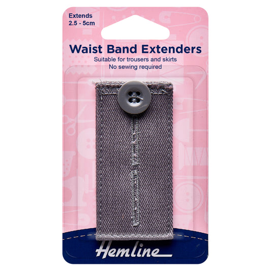 Waistband Extender Button: Light Grey