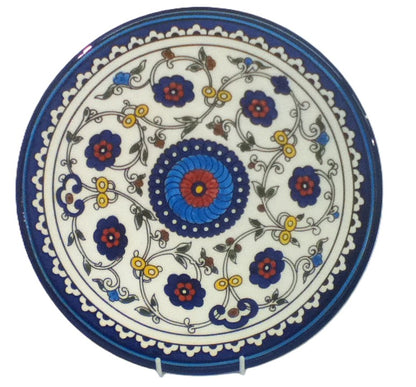 Handmade Palestinian Ceramic Plate- 26cm