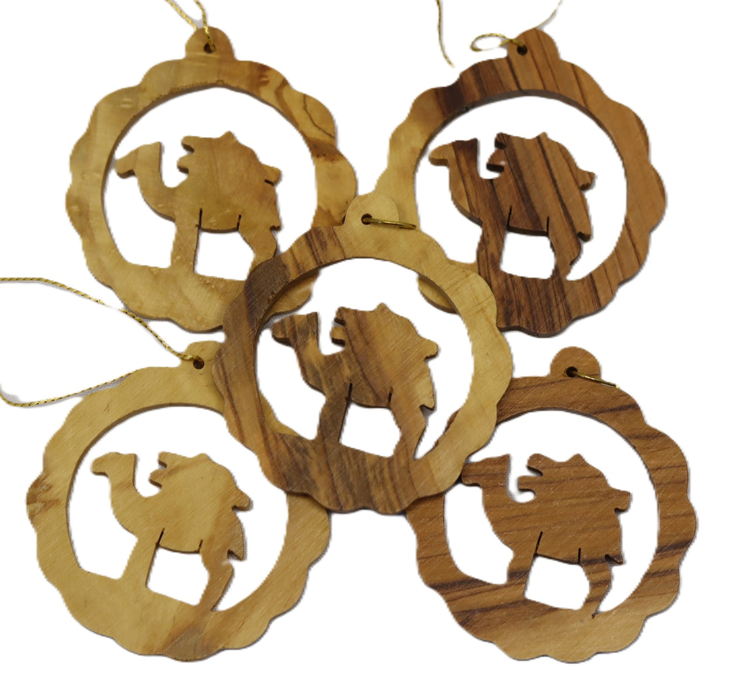 Christmas Tree Decoration Handmade Of Olive Wood In Bethlehem The Holy Land