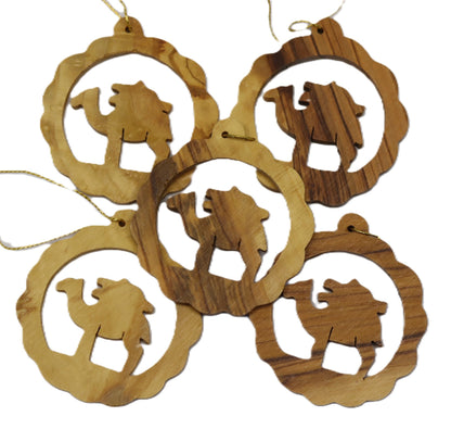Christmas Tree Decoration Handmade Of Olive Wood In Bethlehem The Holy Land