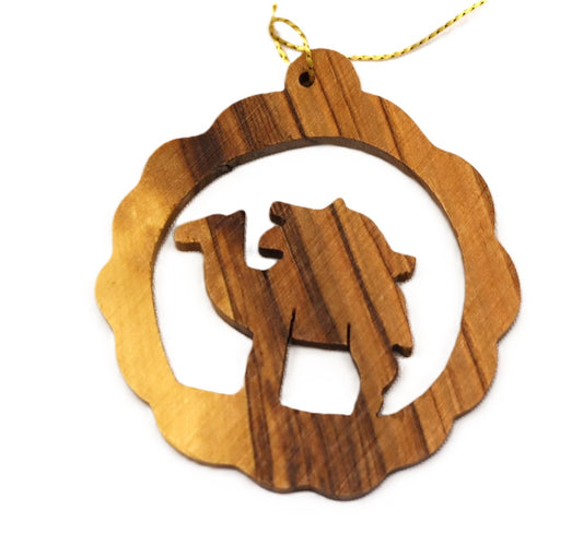 Christmas Tree Decoration Handmade Of Olive Wood In Bethlehem The Holy Land