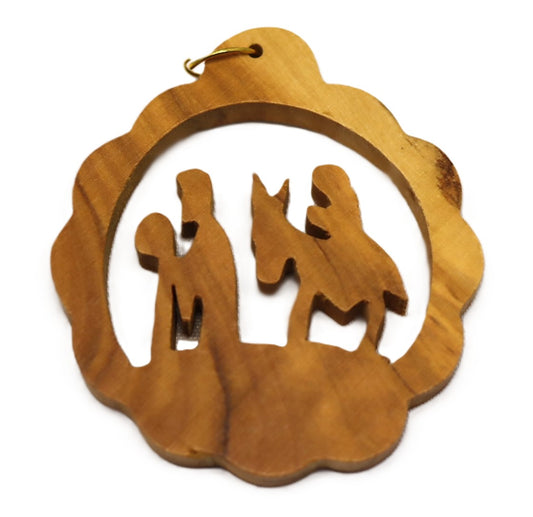 Christmas Tree Decoration Handmade Of Olive Wood In Bethlehem The Holy Land