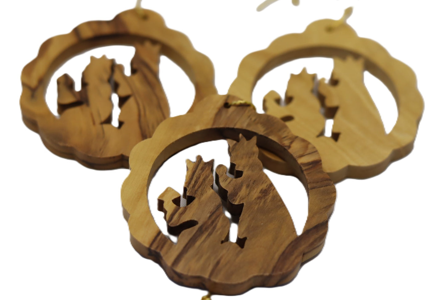 Christmas Tree Decoration Handmade Of Olive Wood In Bethlehem The Holy Land