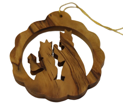 Christmas Tree Decoration Handmade Of Olive Wood In Bethlehem The Holy Land