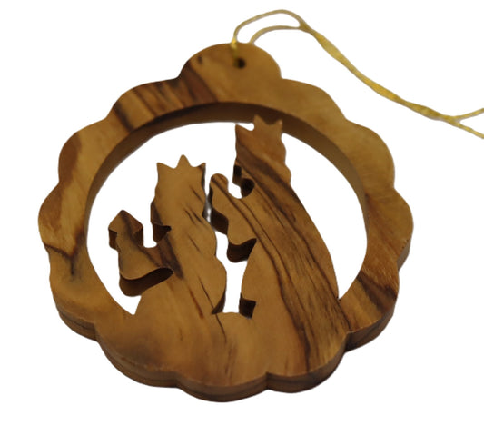 Christmas Tree Decoration Handmade Of Olive Wood In Bethlehem The Holy Land