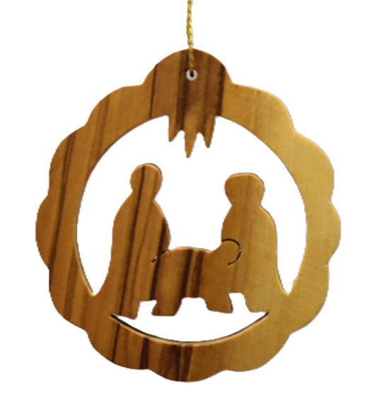 Christmas Tree Decoration Handmade Of Olive Wood In Bethlehem The Holy Land
