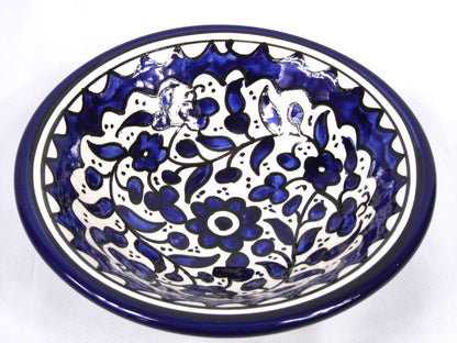 Handmade Palestinian Dish 17cm ( Hummus Dish)