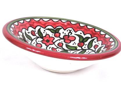 Handmade Palestinian Dish 17cm ( Hummus Dish)