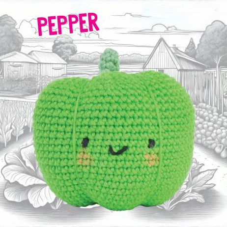 Knitty Critters - Pouch Pals - Fruit & Veg - Pepper