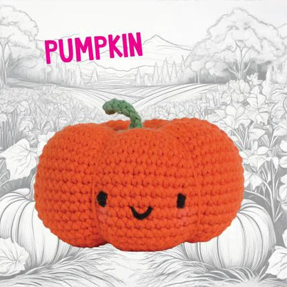 Knitty Critters - Pouch Pals - Fruit & Veg - Pumpkin