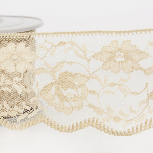 Trim: Lace: Rachel:55mm: Beige