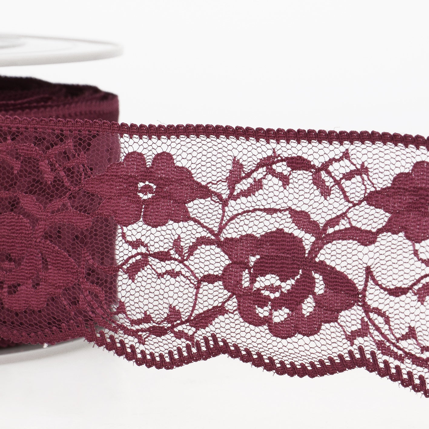 Trim: Lace: Rachel:55mm: Burgundy