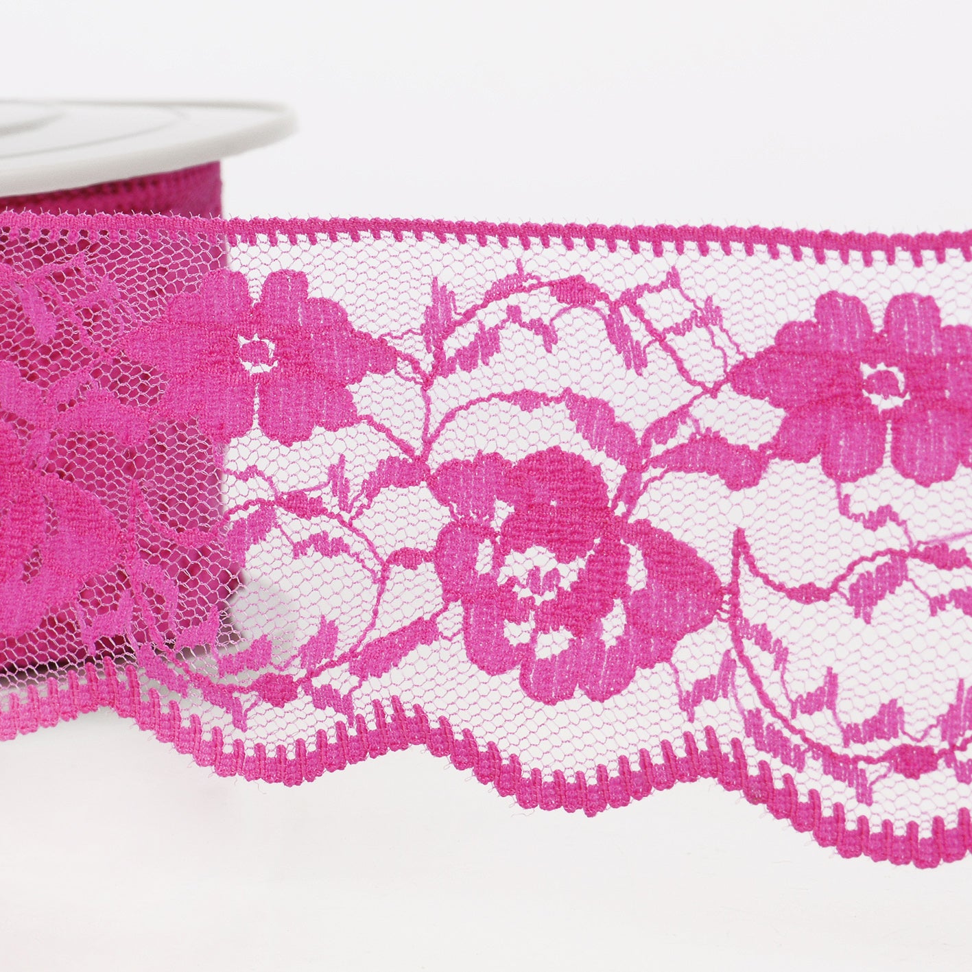 Trim: Lace: Rachel: 55mm: Raspberry