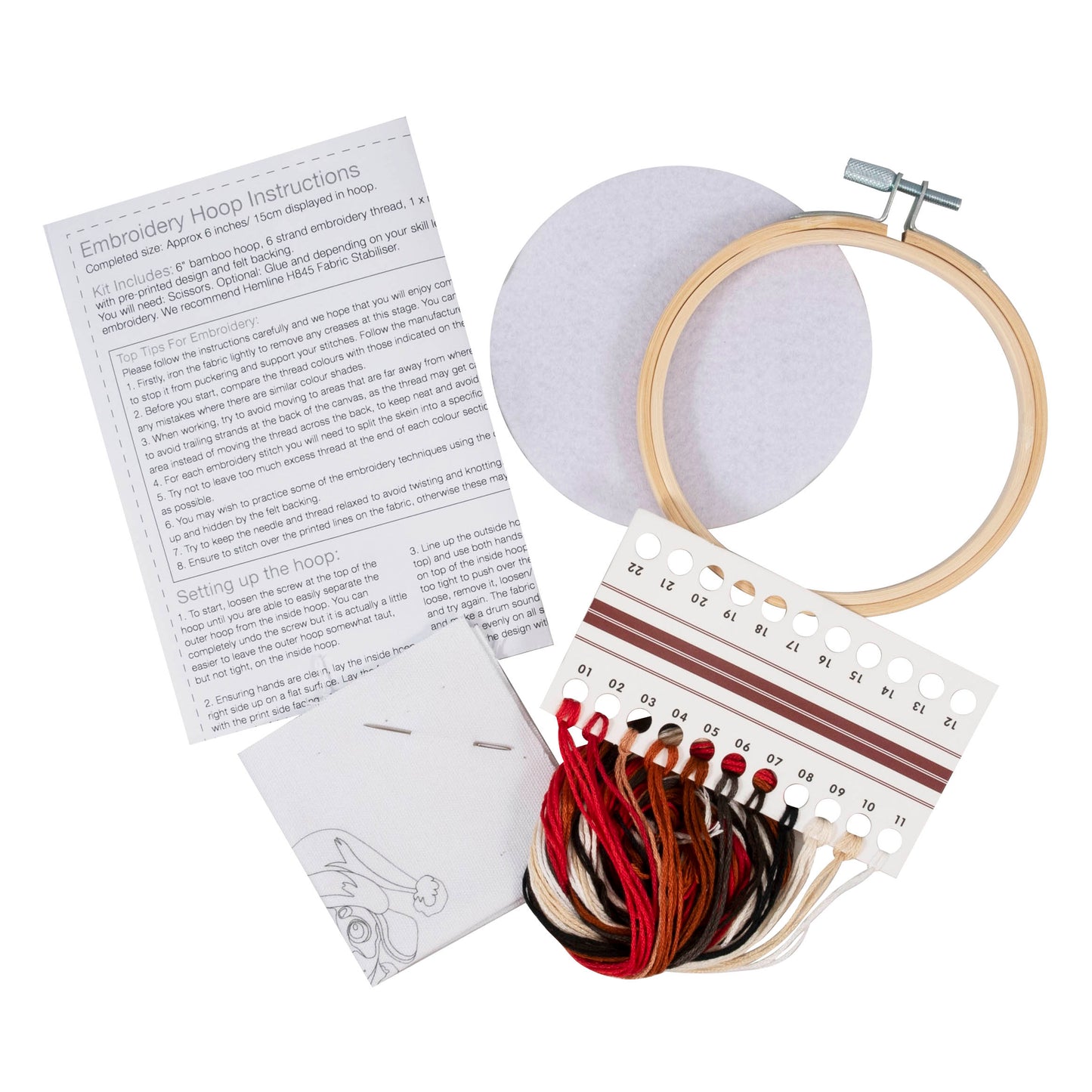 Embroidery Kit with Hoop: Mini: Woof