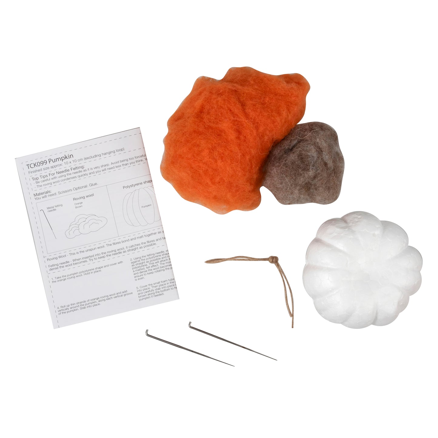 Needle Felting Kit: Pumpkin
