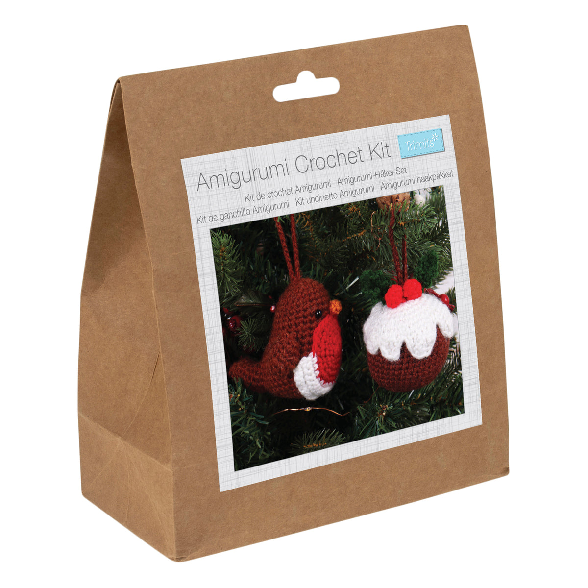 Crochet Kit: Amigurumi: Christmas: Robin & Pudding